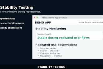 your website or app for speed, stability and performance