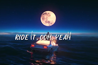 create a modern kinetic typography lyrics for your music