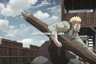 create an anime inspired motivational video