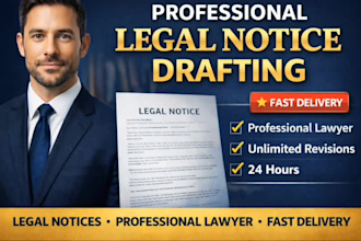 draft professional legal notice, demand and letter