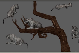 create realistic 3d animal model, 3d character model, animal animation cgi vfx