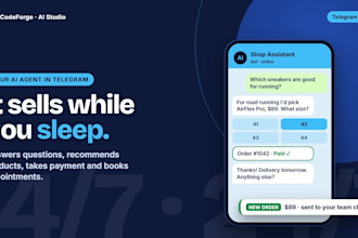 build an ai telegram bot agent for sales, support and bookings