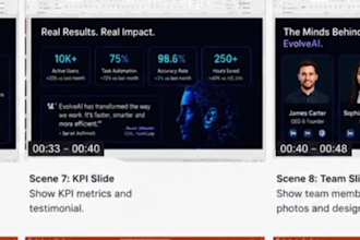 design premium dark tech pitch deck and investor presentation