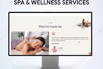 do wix spa website design wix home page pricing page service page booking page