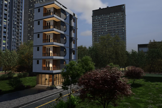 create photorealistic 3d architectural exterior renderings