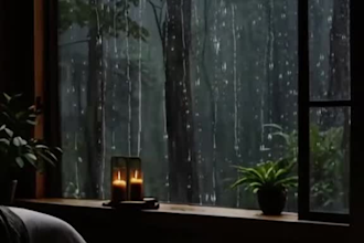 create viral cozy rain videos, coffee shop jazz ambience and relaxing rain scene
