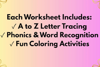 do children illustration book and kids worksheets