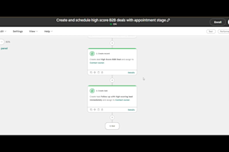 setup hubspot CRM, lead scoring, and sales automation