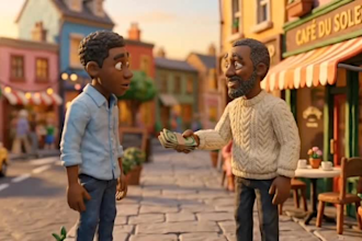 create 3d modern ai claymation video for brands music