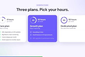 maintain and update your flutter or react native app with monthly support