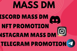 do discord mass dm, intagram mass dm, telegram mass dm