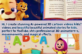 create stunning ai cartoons video 3d cartoon video and animated stories for kids