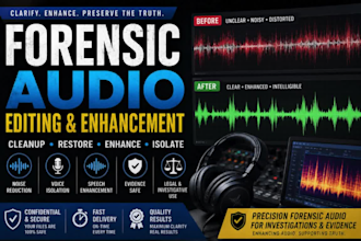 do forensic audio enhancement noise removal speech isolate and audio restoration