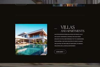 design a professional responsive website for your interior design business