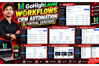 be your gohighlevel virtual assistant for automation, sales funnel, ghl workflow