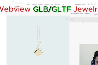 create 3d jewelry models with ar try on glb, usdz