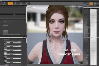 arkit52 blendshape for live link face,mocap,weight painting,rig3d animaze,iclone