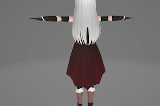 create a custom 3d vtuber avatar, vrm model and rig for vtube studio animaze