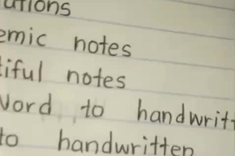provide beautiful, neat and aesthetic handwritten notes