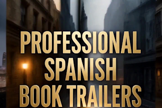 create a professional spanish book trailer for authors and publishers