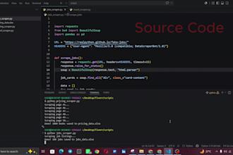 build python web scrapers for data extraction, mining, and automation