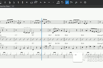 transcribe songs, charts and guitar tabs