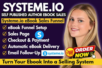 build systeme io ebook sales funnel systeme io landing page for authors