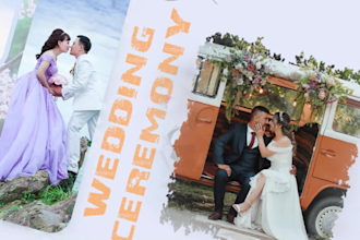 design creative wedding album, photobook and photo collage
