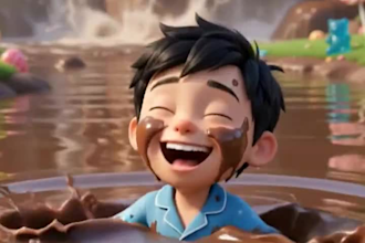 create 3d pixar style ai animation video for kids storytelling and cartoon