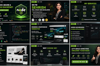 build static and node js backend website development