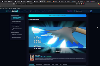 provide a ready to use anime video player with custom ads
