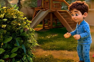 create 3d pixar ai storytelling animation, ai educational for kids video art