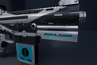 game ready 3d weapon models for unity, unreal engine
