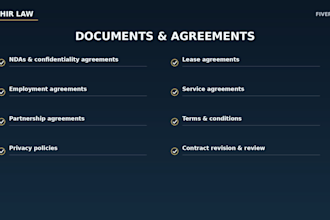 be lawyer for legal drafting, poa, termination, rent, sale, mortgage agreements