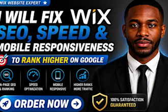 fix wix website SEO, speed, and mobile responsiveness to rank on google