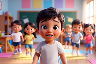 create 2d, 3d animated videos for children