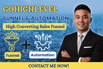 be your gohighilevel automation expert and design ghl funnel