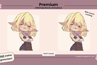 draw a custom pngtuber or reactive png character