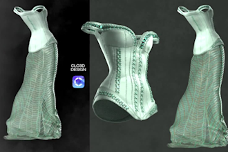 design couture dress in 3d