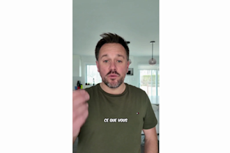 create male authentic ugc video in french or english
