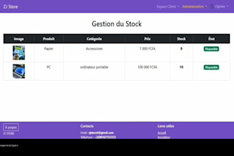 build a PHP ecommerce website with inventory system