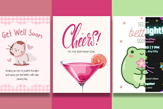 create invitations, wedding, birthday, and greeting cards