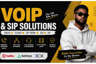 setup twilio telnyx siptrunk did number ivr 3cx vicidial inbound outbound calls