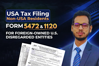 prepare US tax form 5472 1120 for non resident single llc