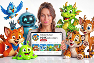 do youtube automation kids channel setup, kids learning videos, and ai animation