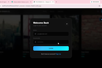 design a modern web page with working features