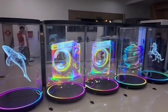 3d hologram animation logo animation led hologram video hologram product display