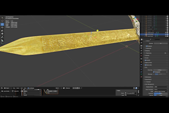 create game ready low poly fantasy weapons