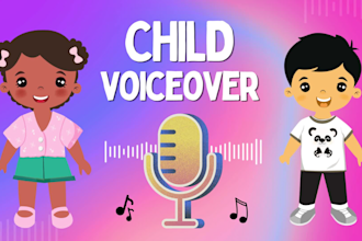 do an american girl or boy kid child voice over
