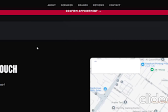 build a responsive web landing page and custom web application